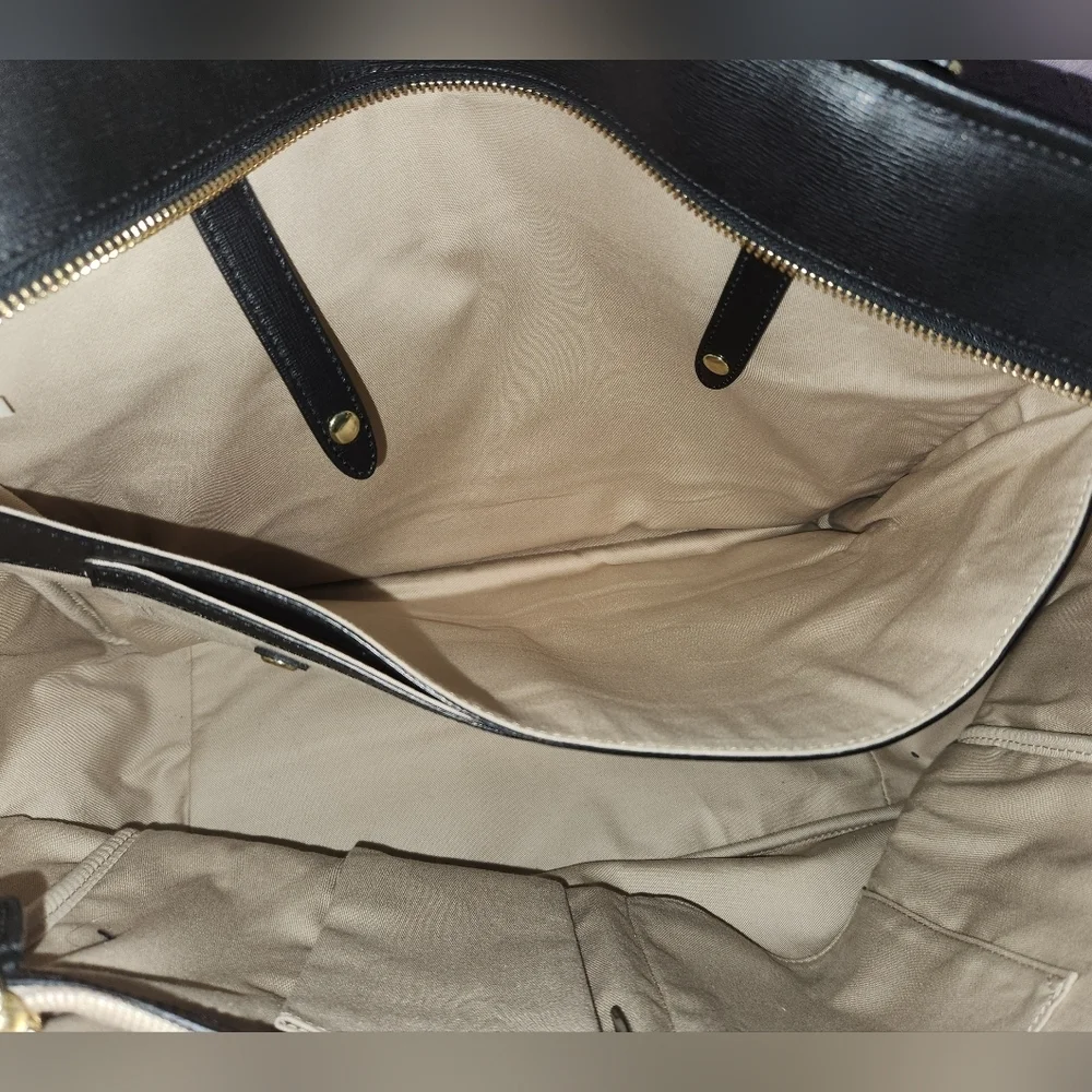 Coach Black Saffiano Leather Tote Bag